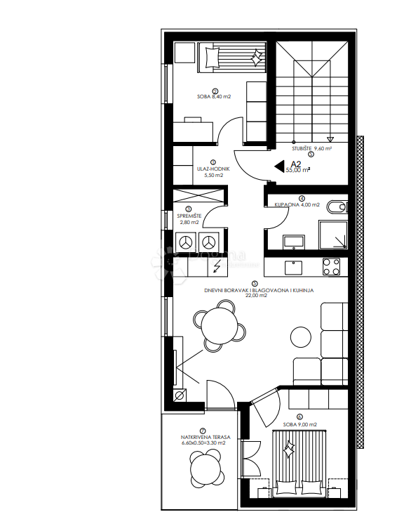 Stanovanje Valmade, Pula, 41,80m2