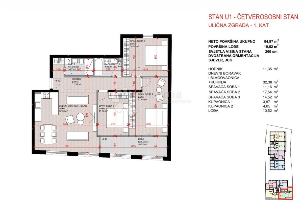 Stanovanje Laščina, Maksimir, 102,86m2
