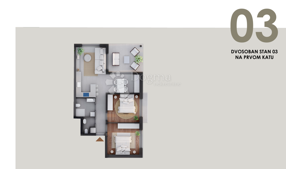 Stanovanje Vir, 77,20m2