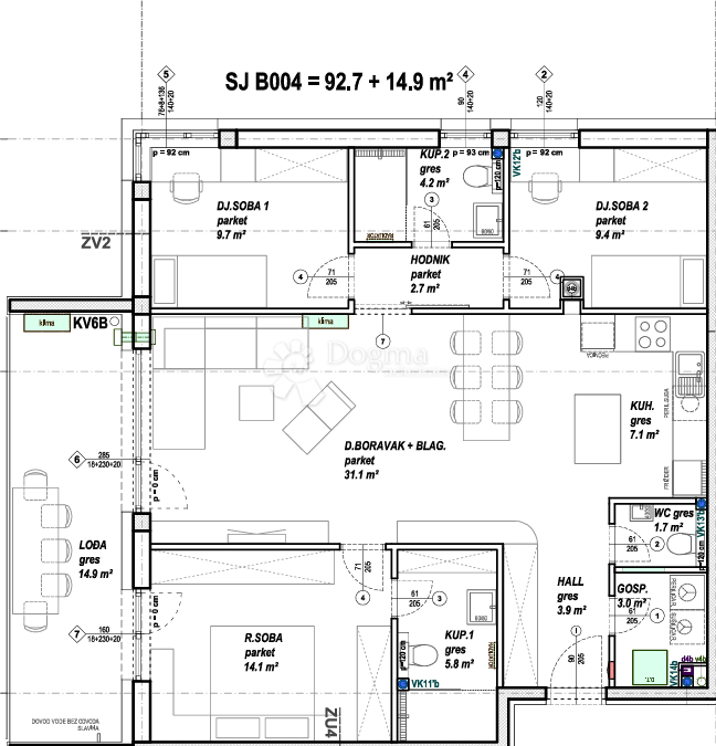 Stanovanje Globetka, Čakovec, 92,70m2