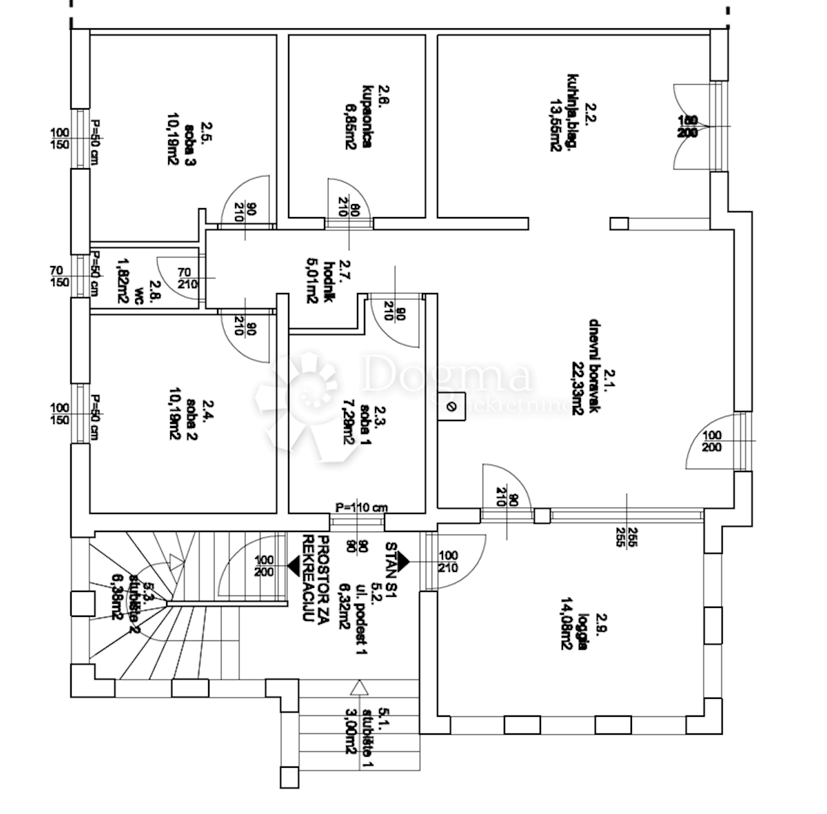 Apartma Tribunj, 91,31m2