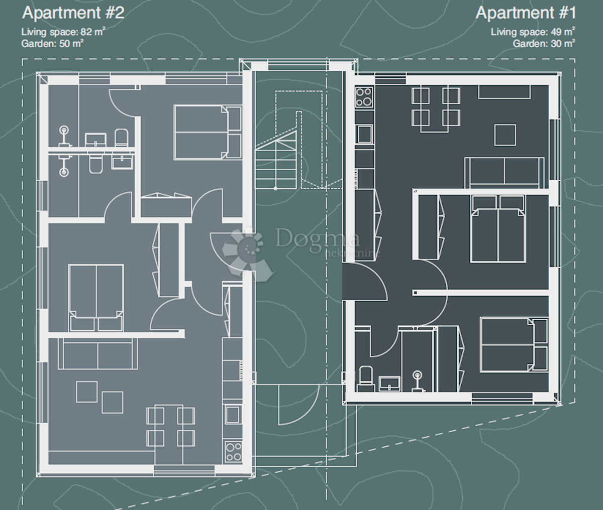 Apartma Pakoštane, 49m2