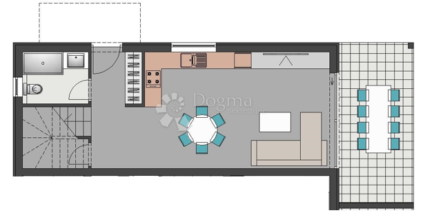 Stanovanje Mandre, Kolan, 95,50m2
