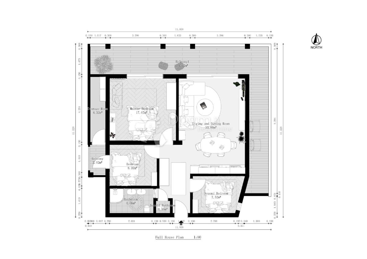 Stanovanje Opatija, 59,78m2