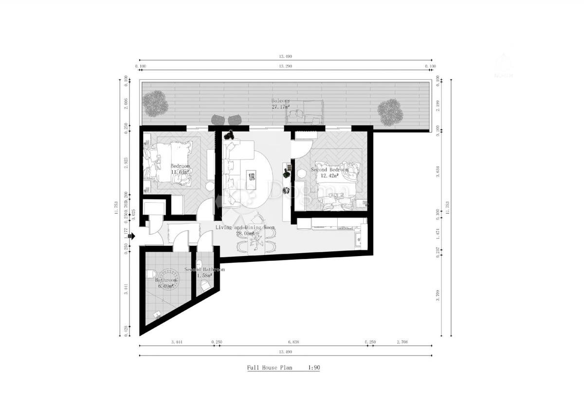 Stanovanje Opatija, 59,78m2