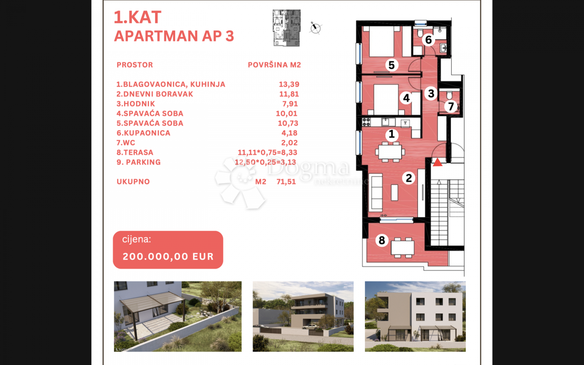 Apartma Brodarica, Šibenik - Okolica, 60,05m2