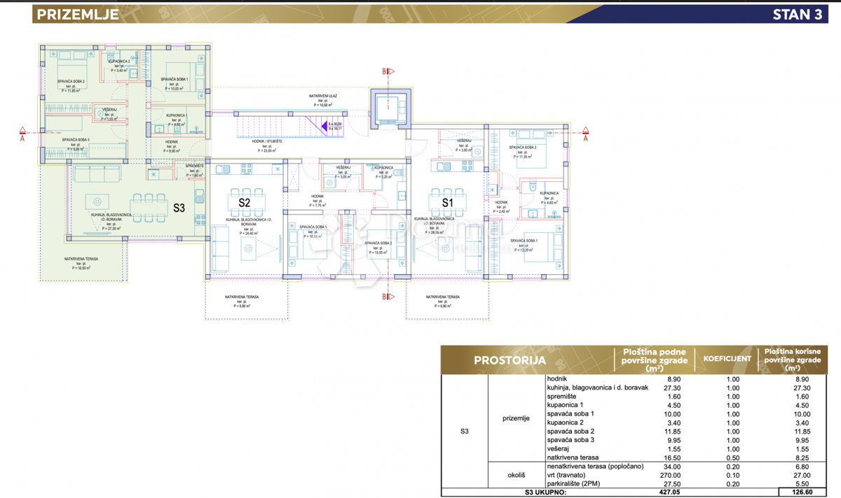 Stanovanje Privlaka, 126,60m2