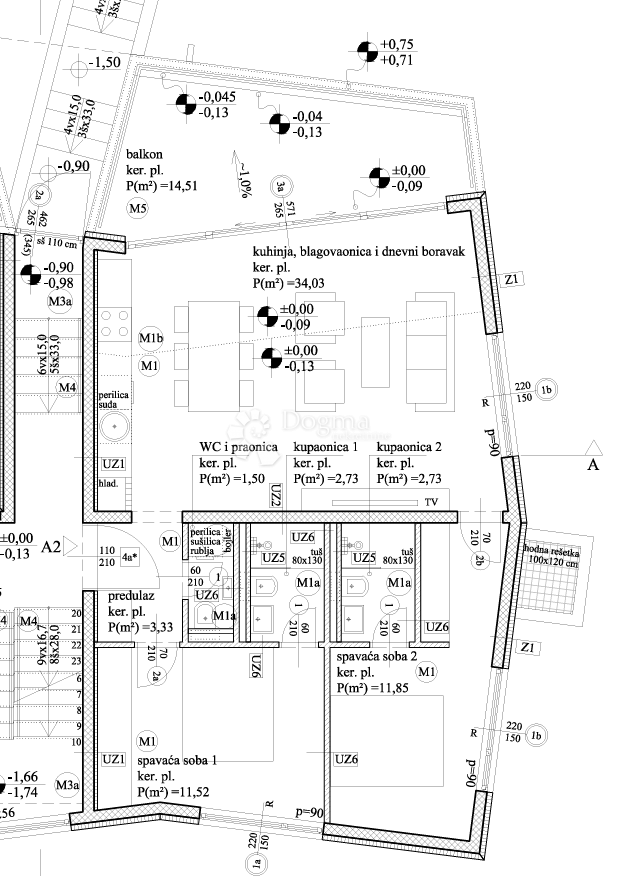 Stanovanje Žrnovo, Korčula, 80m2