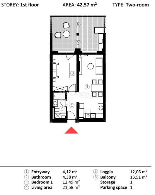 Stanovanje Umag, 66,90m2
