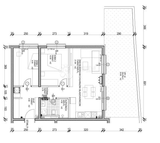 Stanovanje Šestine, Podsljeme, 70,52m2