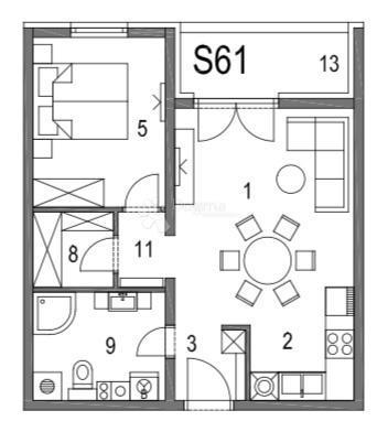Stanovanje Klinča Sela, 47,51m2