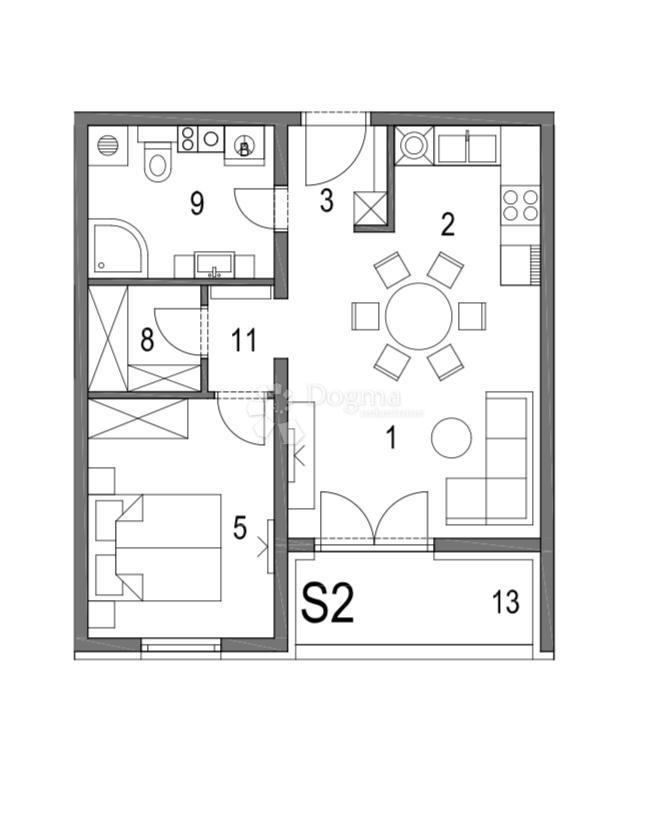 Stanovanje Klinča Sela, 47,51m2