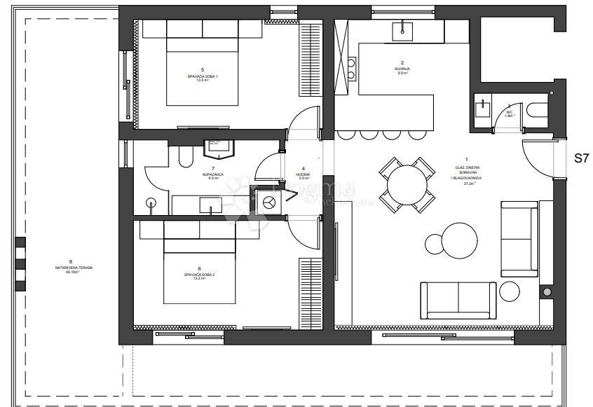 Stanovanje Zaton, Nin, 109,79m2