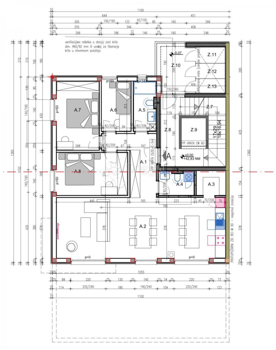 Stanovanje Veli vrh, Pula, 113,11m2