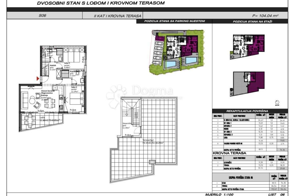 Stanovanje Sukošan, 132,32m2