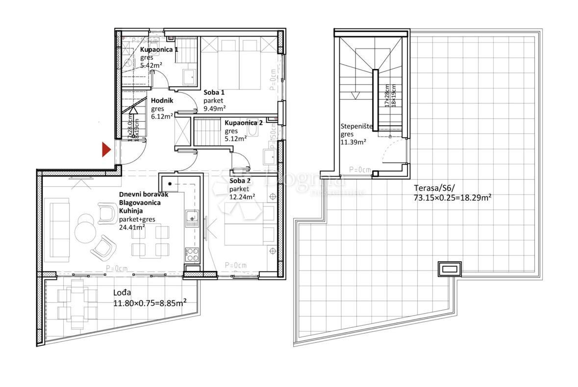 Stanovanje Sukošan, 132,32m2