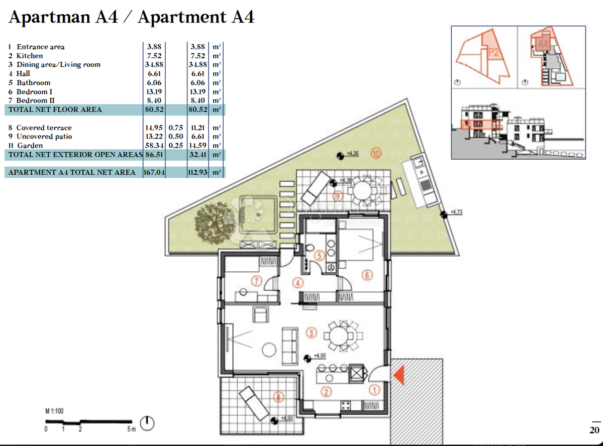 Stanovanje Primošten, 121m2