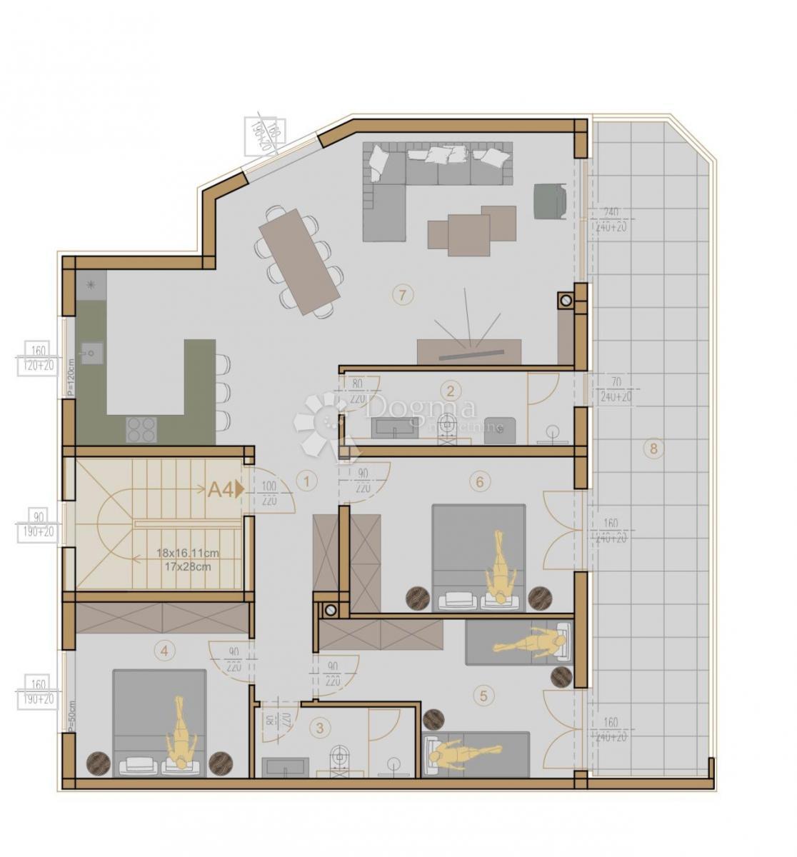 Stanovanje Veli vrh, Pula, 118,35m2