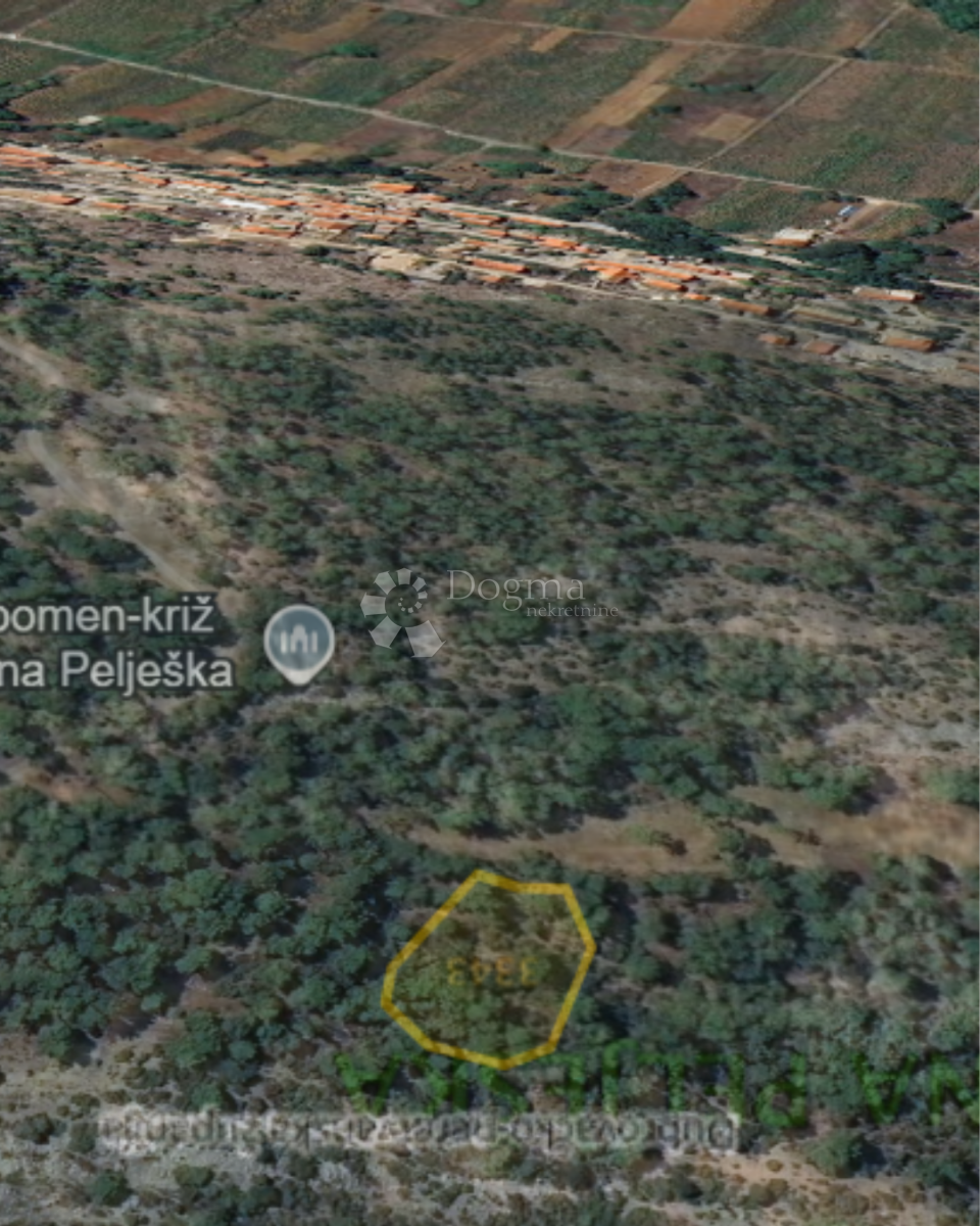 Zazidljivo zemljišče Kuna Pelješka, Orebić, 863m2