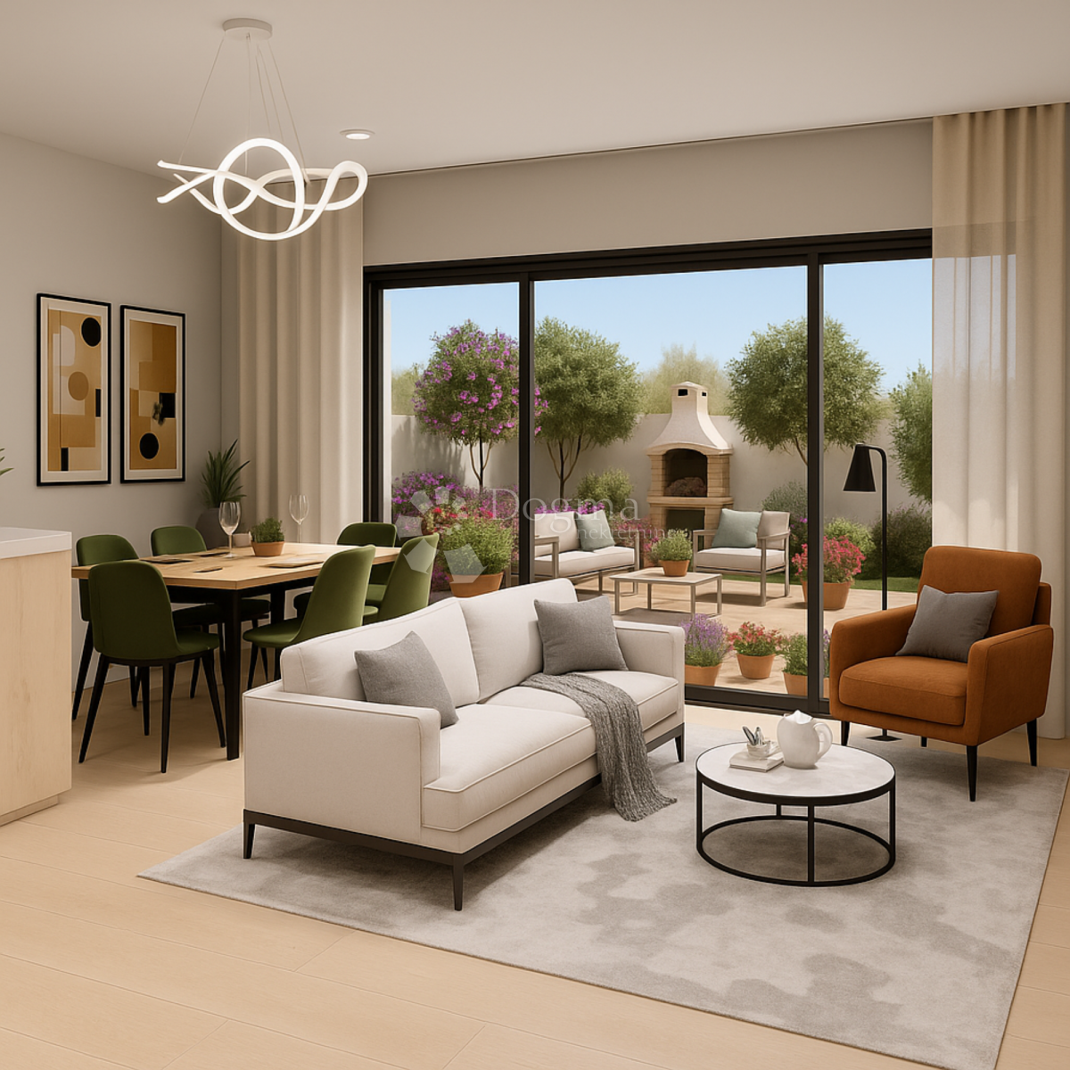 Moderno stanovanje z vrtom v Kaštel Starem - novogradnja v bližini morja