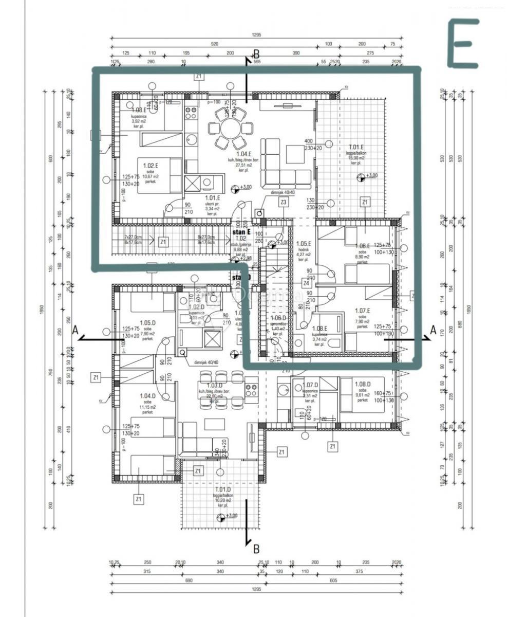 Stanovanje Poreč, 91,05m2