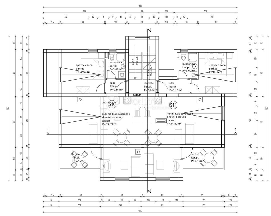 Stanovanje Pakoštane, 60,58m2