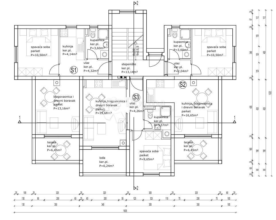 Stanovanje Pakoštane, 60,58m2