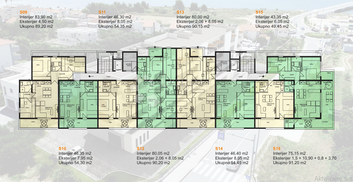 Stanovanje Travarica, Trogir, 90,15m2