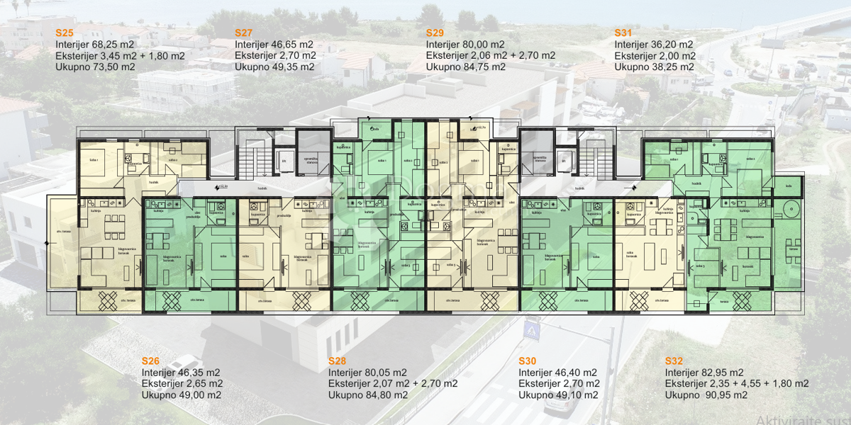 Stanovanje Travarica, Trogir, 73,50m2