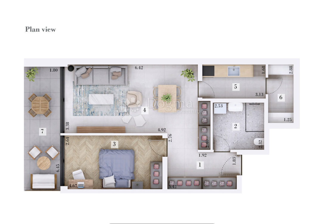 Stanovanje Rovinj, 58,32m2