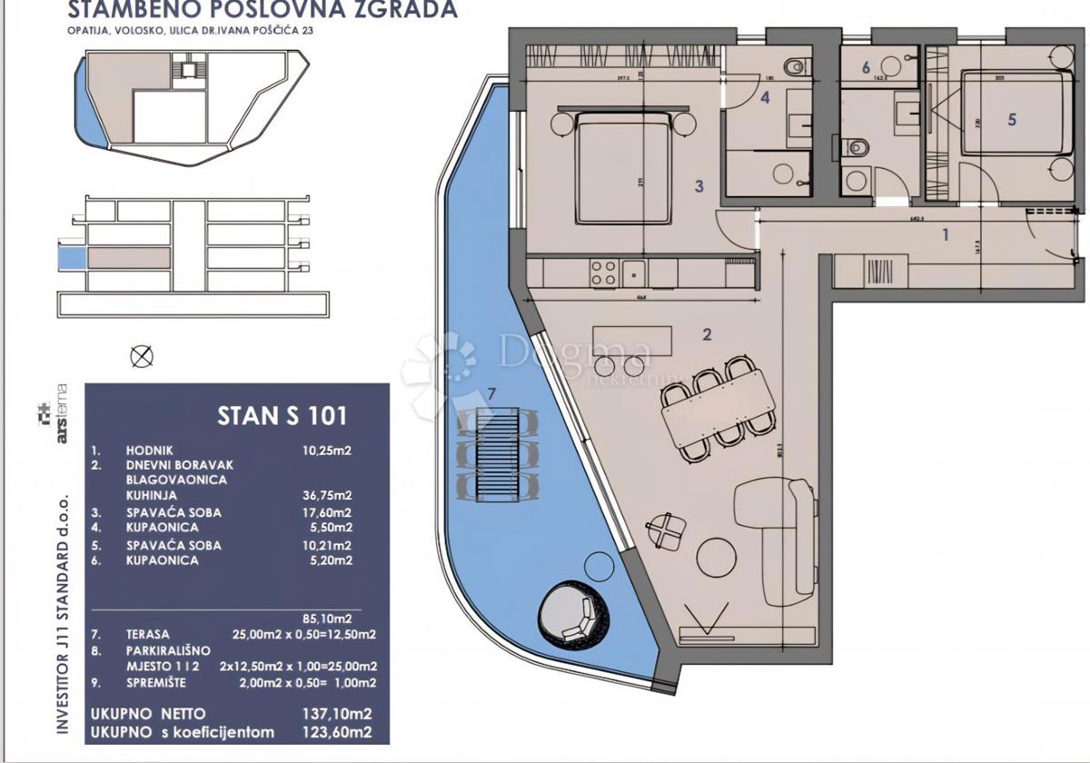 Stanovanje Volosko, Opatija, 112m2