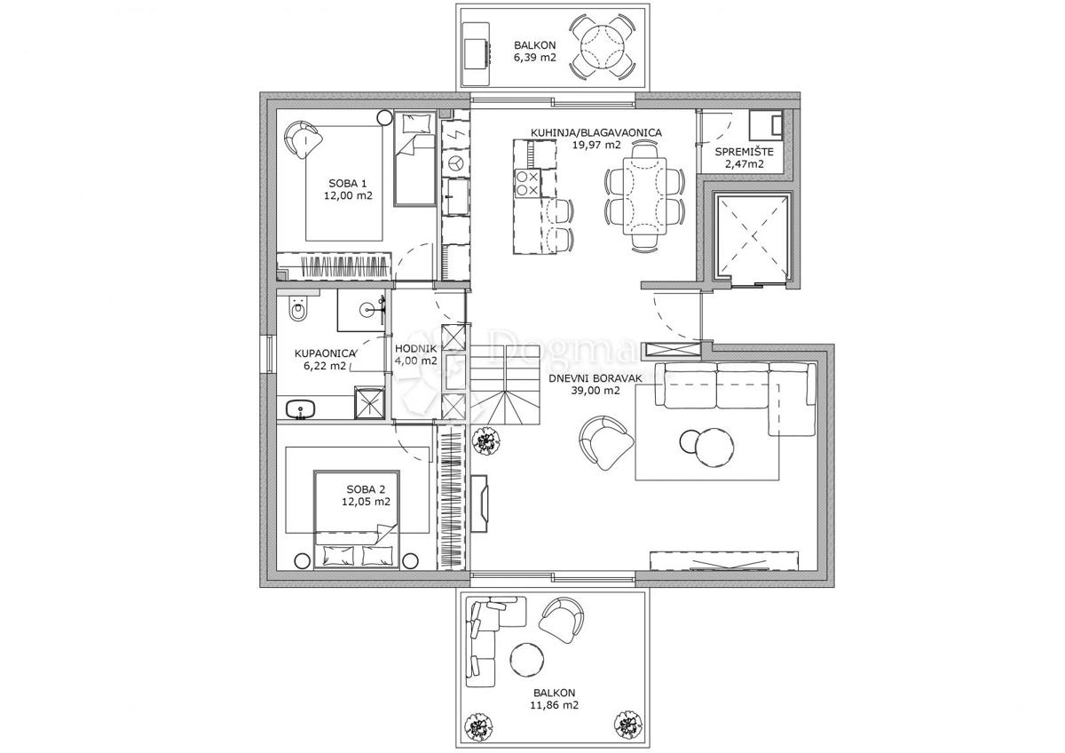 Stanovanje Staglišće, Trešnjevka - Jug, 165,49m2