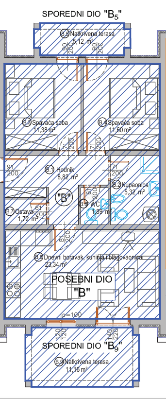 Stanovanje Poreč, 75m2