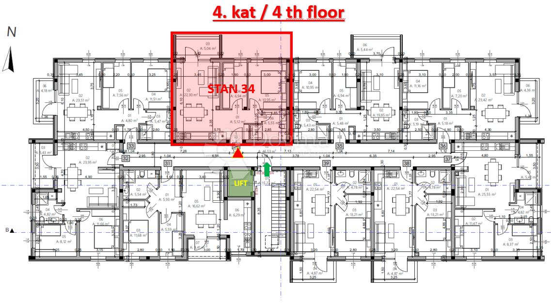 Stanovanje Monvidal, Pula, 54,96m2