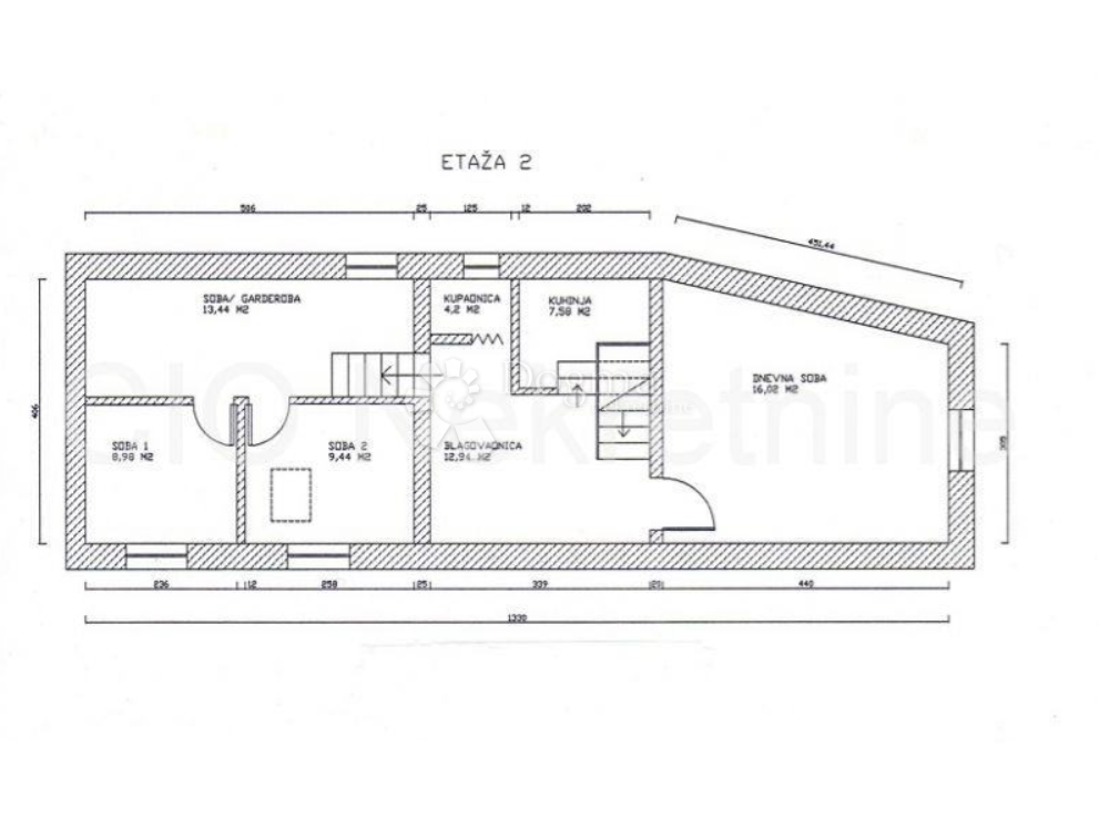 Stanovanje Grad, Split, 56m2