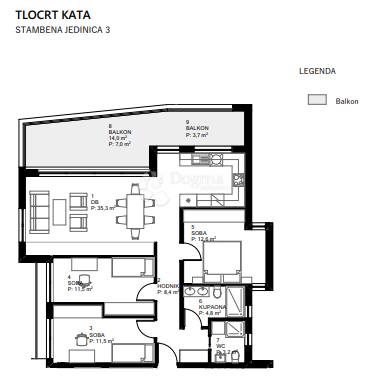 Stanovanje Centar, Varaždin, 86,30m2