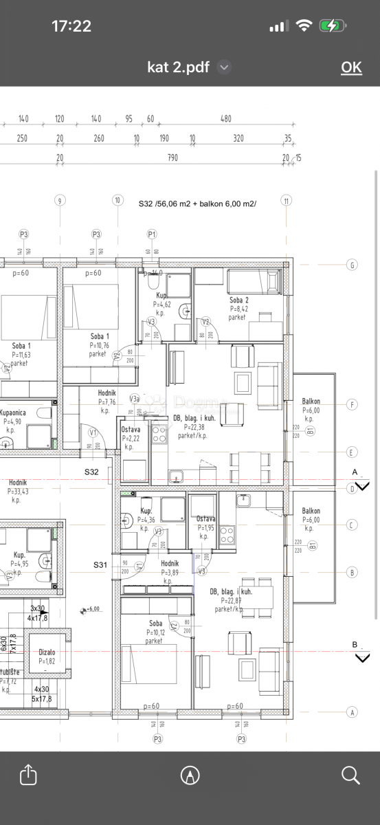 Stanovanje Gradići, Velika Gorica - Okolica, 44,16m2