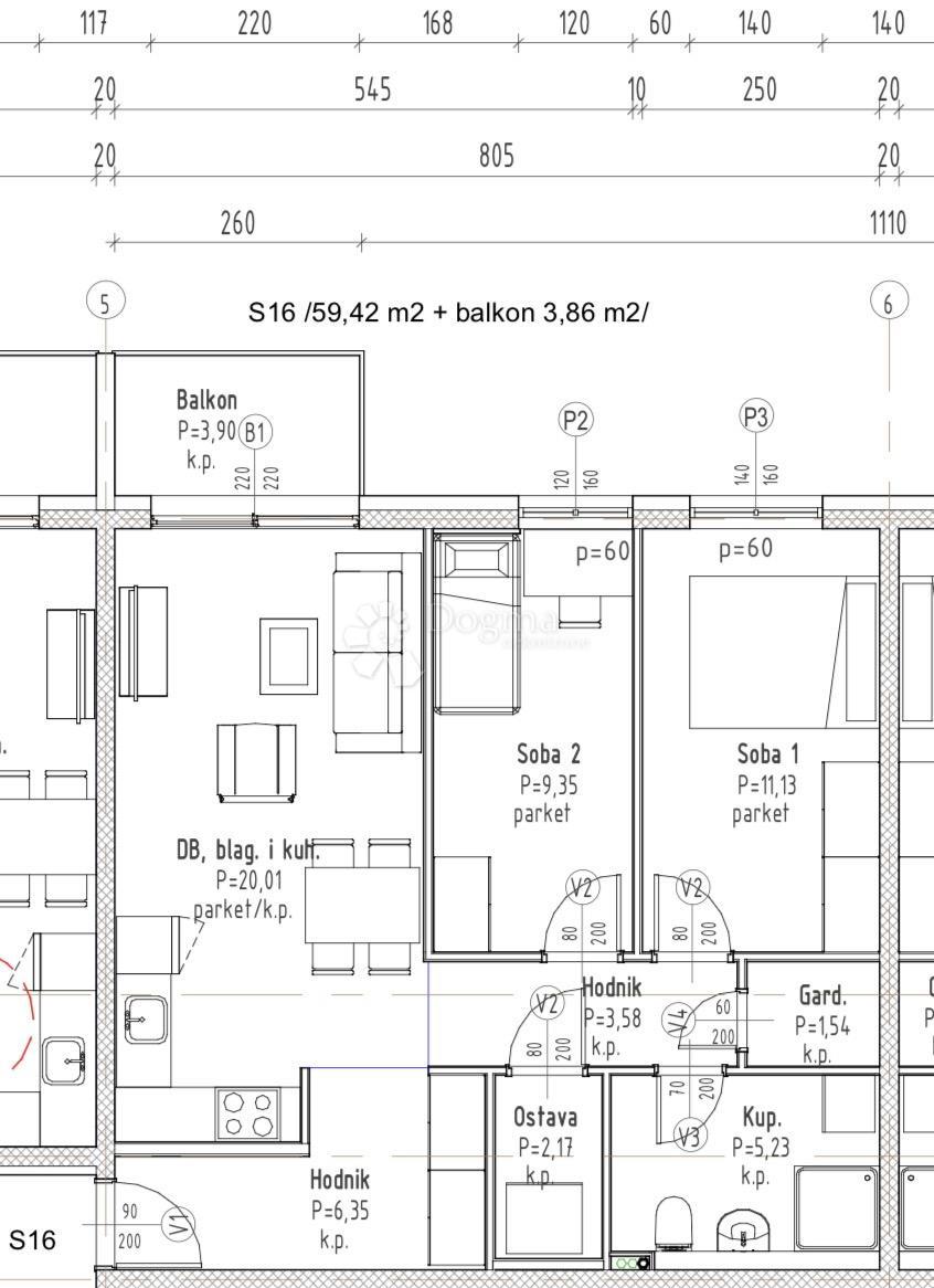 Stanovanje Gradići, Velika Gorica - Okolica, 44,16m2
