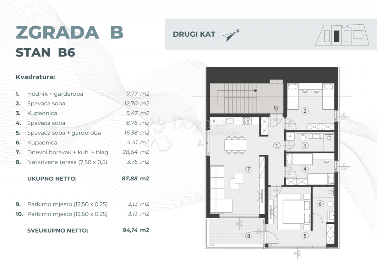 Stanovanje Fažana, 55,08m2