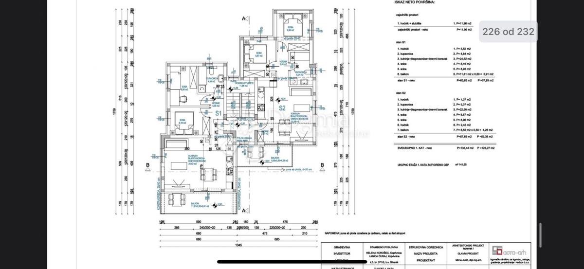 Stanovanje Meterize, Šibenik, 63,83m2