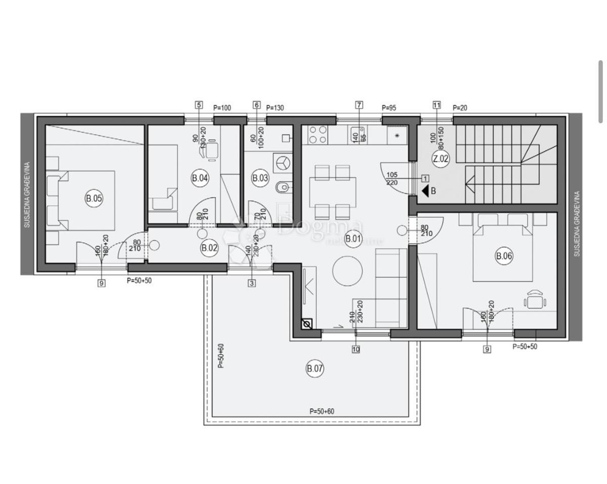 Stanovanje Valmade, Pula, 50,91m2