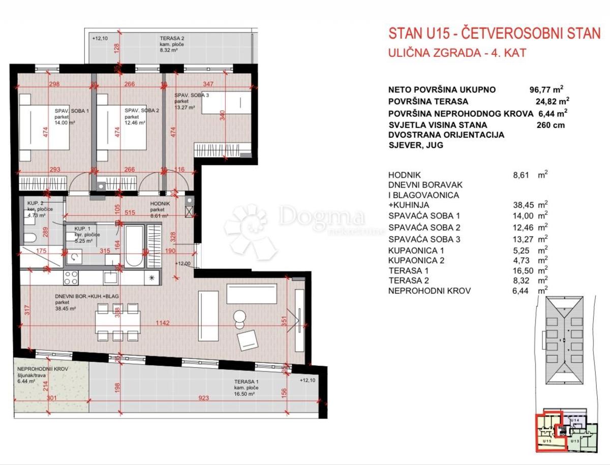 Stanovanje Laščina, Maksimir, 102,86m2