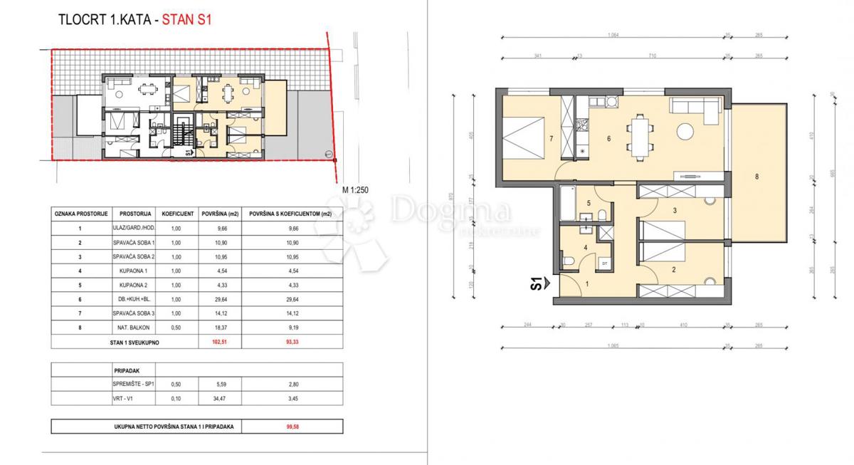 Stanovanje Centar, Velika Gorica, 95,63m2
