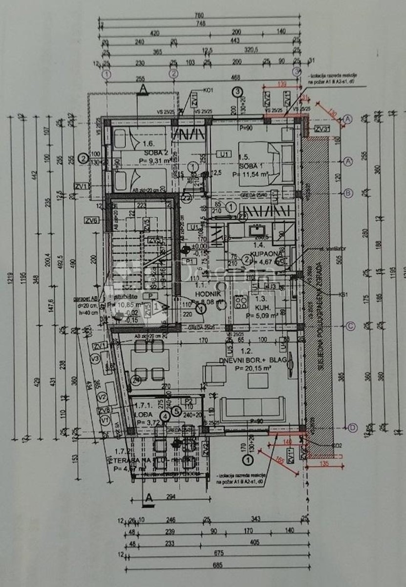 Apartma Šilo, Dobrinj, 64,70m2