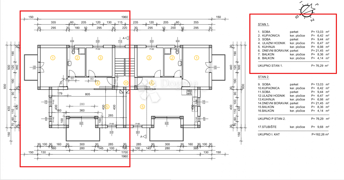 Apartma Malinska, Malinska-Dubašnica, 76,29m2