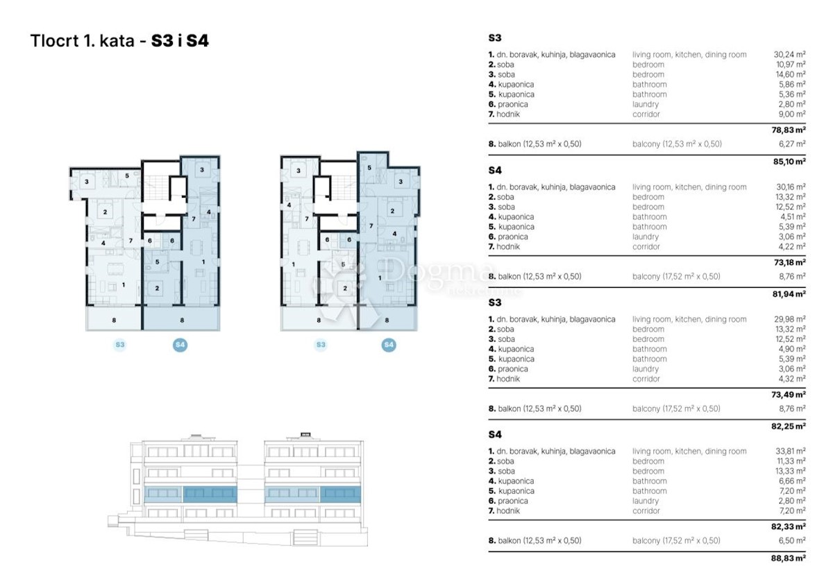 Ekskluzivni Apartmaji s pogledom na morje - MAKARSKA, 82,25m2