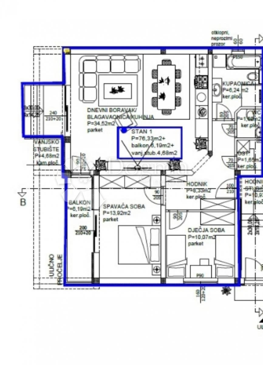 Stanovanje Privlaka, 87,20m2