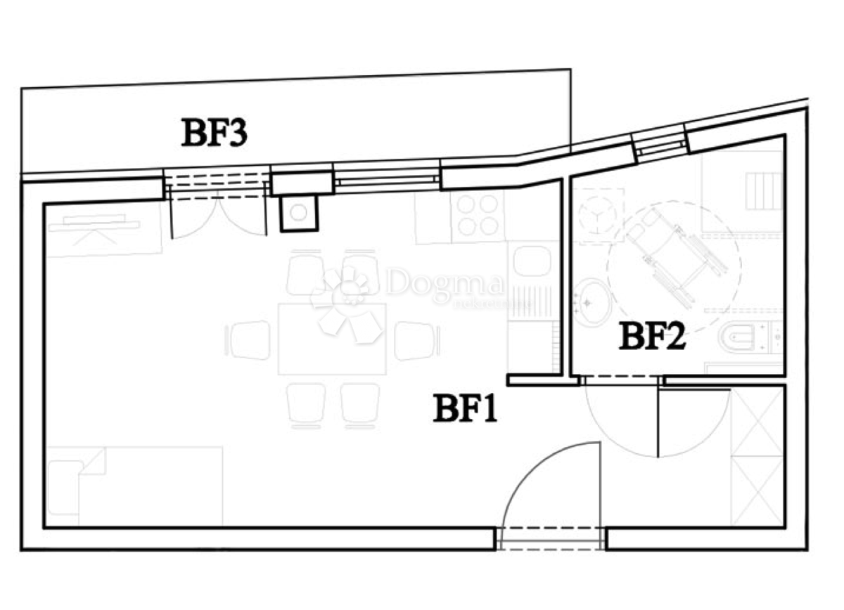 Stanovanje Štinjan, Pula, 49,28m2