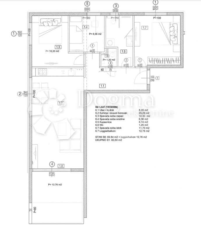 Stanovanje Seget Donji, Seget, 82,60m2