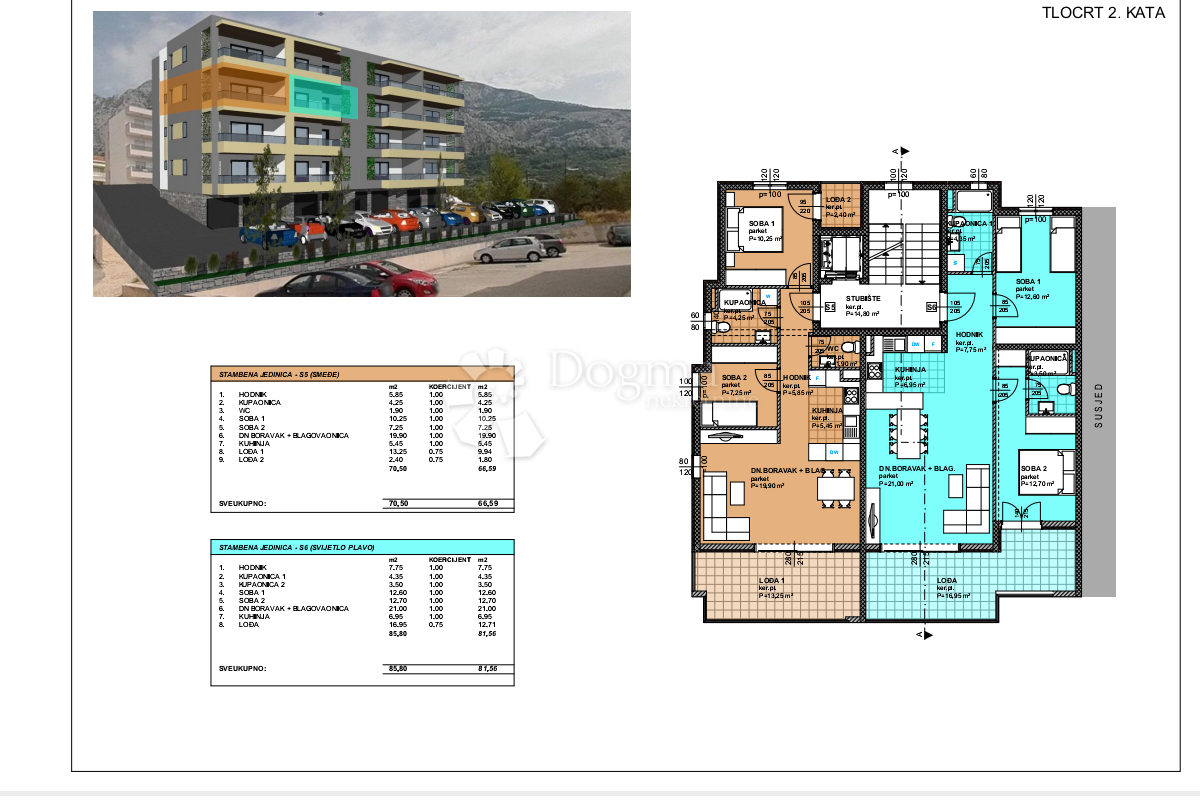 Stanovanje Makarska, 81,56m2